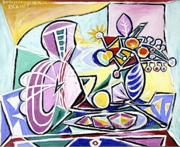  Mandolina Arte - Mandolina y florero Bodegón 1934 cubismo Pablo Picasso